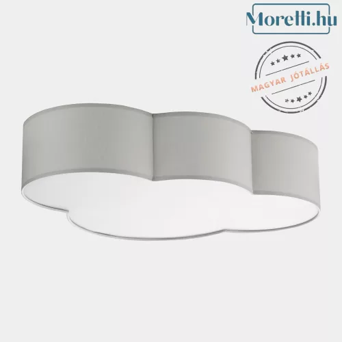 mennyezeti lámpa szürke színű vázzal és textil testtel beltéri használatra tklighting-3145 - moretti.hu
