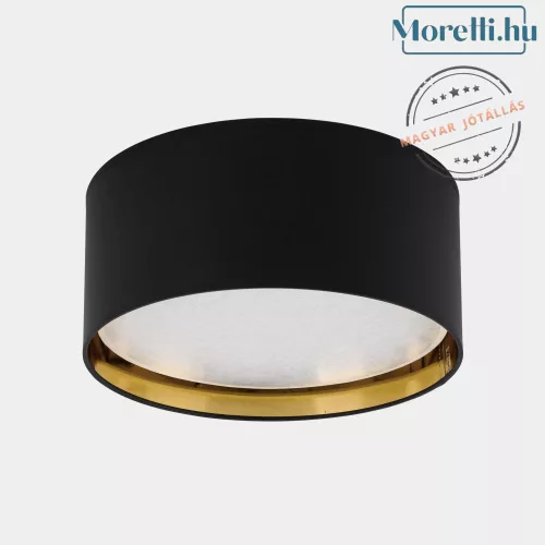 mennyezeti lámpa fekete színű vázzal és textil testtel beltéri használatra tklighting-3376 - moretti.hu