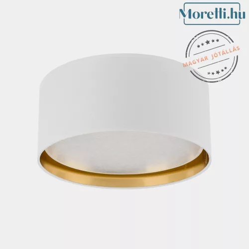 mennyezeti lámpa fehér színű vázzal és textil testtel beltéri használatra tklighting-3379 - moretti.hu