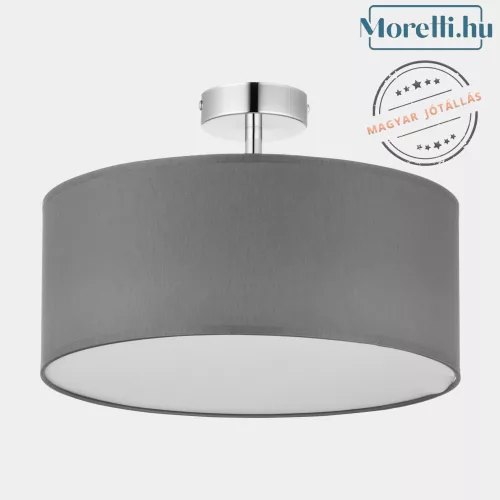 mennyezeti lámpa szürke színű vázzal és textil testtel beltéri használatra tklighting-4240 - moretti.hu