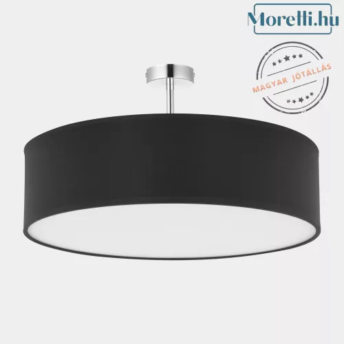 mennyezeti lámpa fekete színű vázzal és textil testtel beltéri használatra tklighting-4245 - moretti.hu