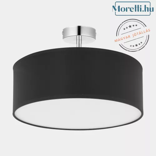 mennyezeti lámpa fekete színű vázzal és textil testtel beltéri használatra tklighting-4246 - moretti.hu