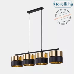 függesztett lámpa arany színű vázzal és textil testtel beltéri használatra tklighting-4342 - moretti.hu