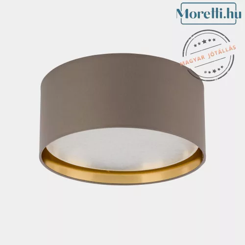 mennyezeti lámpa barna színű vázzal és textil testtel beltéri használatra tklighting-4404 - moretti.hu