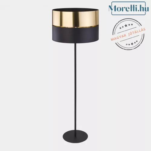 állólámpa arany színű vázzal és textil testtel beltéri használatra tklighting-5465 - moretti.hu