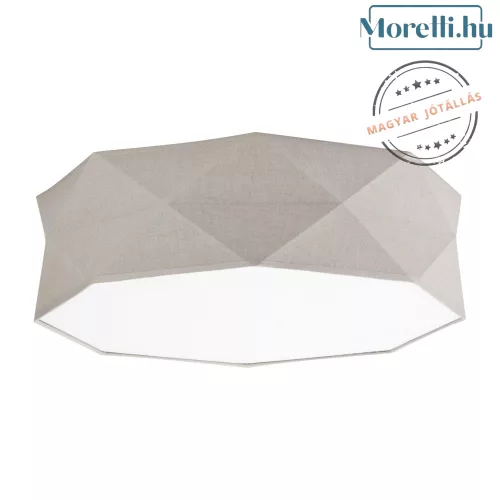 mennyezeti lámpa szürke színű vázzal és textil testtel beltéri használatra tklighting-6195 - moretti.hu