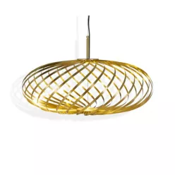 függesztett lámpa bronz színű vázzal és fém testtel beltéri használatra tom-dixon-spp04beu - moretti.hu