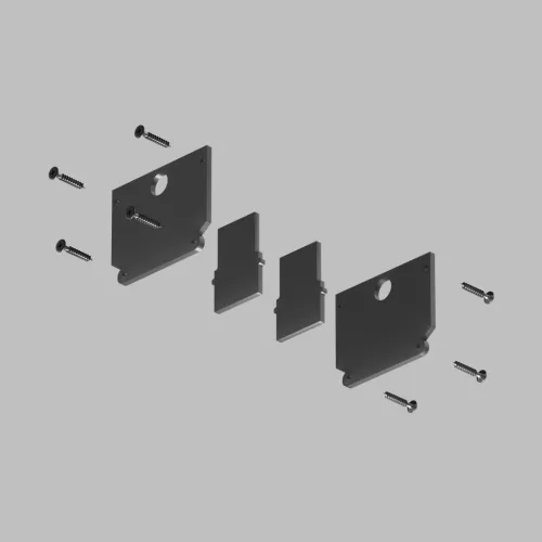 End Caps for surface-mounted track SMART ONE — TR/EU-2025-BK