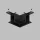 TR/EU-2112-BK Recessed-mounted Ceiling-to-Ceiling Corner, black color — TR/EU-2112-BK