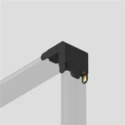   TR/EU-5232-BK Corner connector 90° wall-ceiling for track AIR BASE, black color — TR/EU-5232-BK