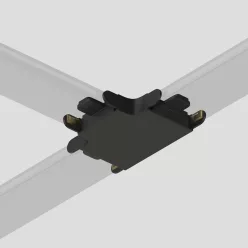   TR/EU-5233-BK T-type connector for track AIR BASE, black color — TR/EU-5233-BK