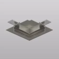   TR/EU-5705-DN Corner element of the SHINE HIDE track for 12.5 mm gypsum drywall, 90°, ceiling-to-ceiling, dark nickel color, aluminum. — TR/EU-5705-DN