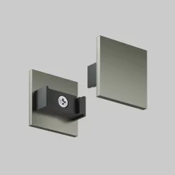   TR/EU-5735-DN Low profile end cap, for use without decorative track cover, Shine track system, Base series, set of 2 pieces, dark nickel color, aluminum — TR/EU-5735-DN