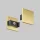TR/EU-5735-SB Low profile end cap, for use without decorative track cover, Shine track system, Base series, set of 2 pieces, satin brass color, aluminum — TR/EU-5735-SB