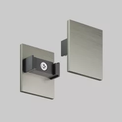   TR/EU-5735H-DN High profile end cap, for use with decorative track cover, Shine track system, Base series, set of 2 pieces, dark nickel color, aluminum — TR/EU-5735H-DN