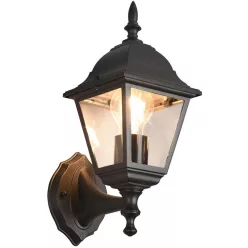   TRIO 205760132 LIVENZA Klasszikus Kültéri Fali Lámpa Fekete E27 IP44
