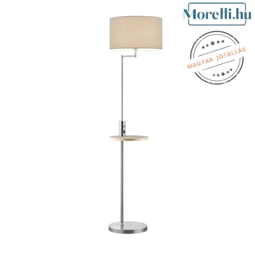 állólámpa nikkel színű vázzal és fém testtel beltéri használatra trio-400400107 - moretti.hu