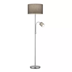állólámpa nikkel színű vázzal és fém testtel beltéri használatra trio-403900211 - moretti.hu