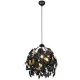 TRIO R10461932 LEAVY Glamour Függesztett Lámpa Fekete E27 IP20