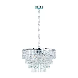   TRIO R13473006 ORIENT Kristály Függesztett Lámpa Ezüst E14 IP20