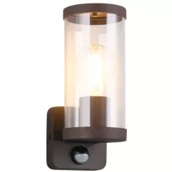   TRIO R21599124 BONITO Fali Lámpa Mozgásérzékelővel Rozsdás E27 IP44