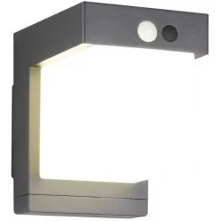   TRIO R23286132 COLOMBO Fali Lámpa Mozgásérzékelővel Fekete LED IP44