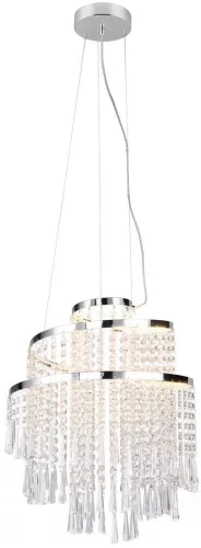 TRIO R37341106 POMP Kristály Függesztett Lámpa Ezüst LED IP20