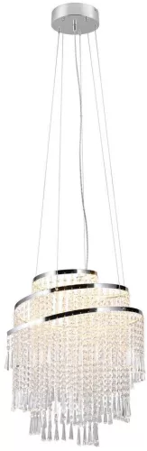 TRIO R37349106 POMP Kristály Függesztett Lámpa Ezüst LED IP20