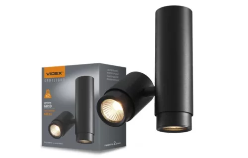 VIDEX VL-SPF07-B ARIZA FEKETE SZÍNŰ MENNYEZETI LÁMPA 2XGU10 30W IP20