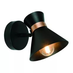 spot lámpa fekete színű vázzal és fém testtel beltéri használatra viokef-4148200 - moretti.hu