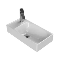   CeraStyle SHARP - BAL CSAPLYUKAS - porcelán mosdókagyló - 50 x 25 cm