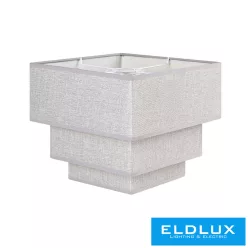   ELDLUX Függeszték 3 rétegű szögletes v-szürke len ernyővel