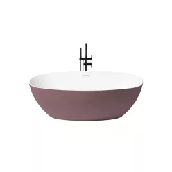 Como szabadonálló kád_80x170_Rosa Metallic/Blanco Brillo