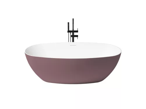 Como szabadonálló kád_80x170_Rosa Metallic/Blanco Brillo