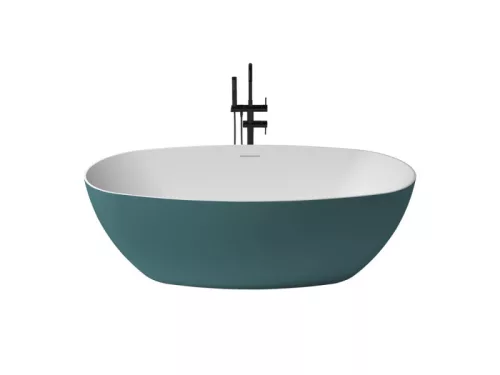 Como szabadonálló kád_80x170_Turquesa Metallic/Blanco Mate