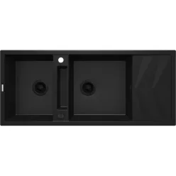 Magnetic gránit mosogató_nero_2 medence+csepegtető