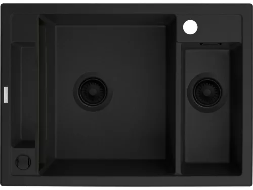 Magnetic gránit mosogató_1,5 medence, fekete
