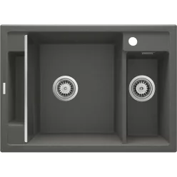 Magnetic gránit mosogató_1,5 medence, metál antracit
