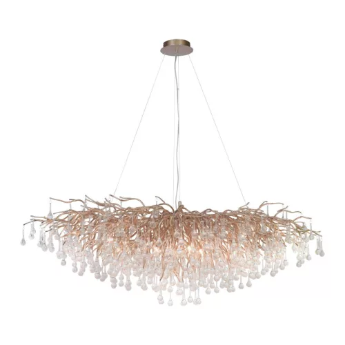 ZUMA LINE 2031-11 ICICLE Glamour Függesztett Lámpa Antik Arany, Átlátszó G9 IP20