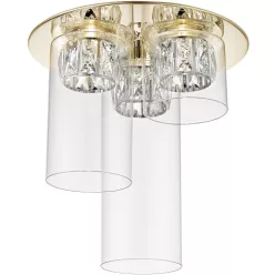   ZUMA LINE C0389-03F-F7AC GEM Kristály Mennyezeti Lámpa Átlátszó, Arany LED IP20