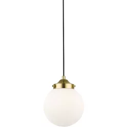   ZUMA LINE P0454-01D-F7AA RIANO Glamour Függesztett Lámpa Fehér, Arany E27 IP20