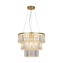   ZUMA LINE P17127-4-1GD TIFFANY Kristály Függesztett Lámpa Arany E14 IP20