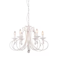   ZUMA LINE RLD94217-6A NOVIA Provence Csillár Fehér E14 IP20