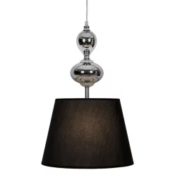   ZUMA LINE T15027-1P MEGAN Ernyős Függesztett Lámpa Króm, Fekete E27 IP20