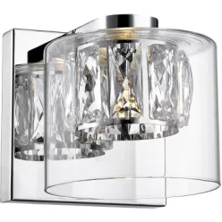   ZUMA LINE W0389-01A-B5AC GEM Kristály Fali Lámpa Króm, Átlátszó LED IP20