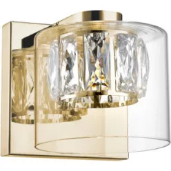   ZUMA LINE W0389-01A-F7AC GME Kristály Fali Lámpa Átlátszó, Arany LED IP20